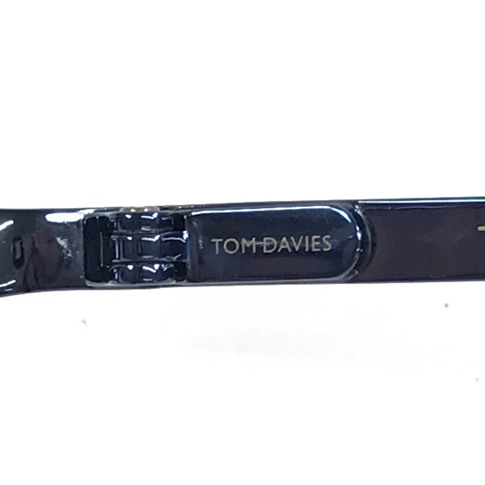Tom Davies Eyeglasses Frames TD771 Col. 2323 Shiny Ice Blue Half Rim 53-18-135